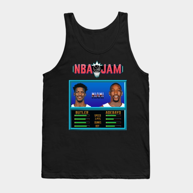 NBA JAM - Miami Basketball Tank Top by Buff Geeks Art